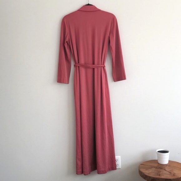 St Michael Marks & Spencer Womens Vintage Full Length Robe Pockets, Rose, Size M - Picture 2 of 12
